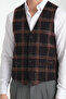 Plaid Patterned V-Neck Vest Slim Fit - 2