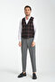 Plaid Patterned V-Neck Vest Slim Fit - 8