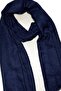Blue Plain Unisex Shawl Kaşkol K640 - 2