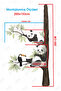 Pandas on a Large Size Tree Kids Room-Nursery-Kindergarten Wall Adhesive Sticker Set - 5