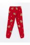 Lcw Young Red Crew Neck Christmas Themed Women's Pajamas Set - 8