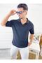 Sweat-wicking cotton t-shirt, Soft-Textured Oversized t-shirt, polo collar relaxed fit t-shirt. - 5