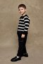 Striped Knitwear Cardigan Black - 6