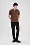 Slim Fit Slim Fit Short Sleeve Polo T-Shirt W9274Az24Sm - 3