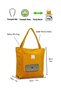 Edna Mustard Velvet Hand and Shoulder Bag - 4