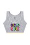 Girl's 3-Piece Non-Padded Colorful Thick Strap Cotton Lycra Half Tank Top Training Bra Bustier Body-Hugging Stretch Fabric - 6136-3 - 4