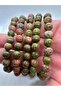 Natural Stone Unakit Stone Bracelet 8mm Sphere Cut 1 Piece - 3