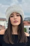 Women's Winter White Plush Faux Fur Cap Hat Slavic Russian Style |   New Year, New Year's Gift