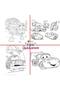 4 Cars Coloring Book with Stickers (16 Pages) - 2