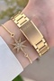Black Gold Color Women's Wristwatch - 5