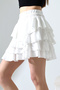 Women's Mykonos Ruffled White Skirt - 6