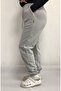 Women's Gray Rubber Leg 3 Thread Winter Sweatpants