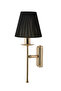 Eslem Decorative Black Cord-Shaded Gold-Plated Metal Modern Wall Sconce Indoor - 2