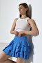 Women's Mykonos Ruffled Blue Skirt - 4