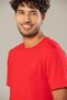 Red Men's Modal Oversize Basic T-Shirt 239 - 4