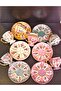 Nevres Porcelain Hand Painting Coffee Cup Set - 6