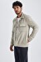 Polo Neck Snap Closure Pocket Shirt Jacket Z5178Az23Au - 4