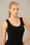 Black Women's Viscose Wide Strap Long Dress 232 - 4
