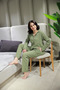 Natural Cotton Long Sleeve Muslin Women's Pajamas Set Gift for Lover - 2