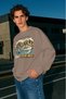 Fishing Printed Brown Unisex Thick Fleece Inside Oversize Sweatshirt - 3