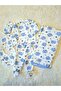 Blue Baby Teddy Bear Patterned Newborn Cotton Set with 6-Piece Blanket Hospital Release - 6