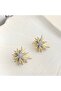 Polar Star Earrings Full Zircon Stone Earrings Double Color - 7