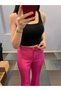 Women's High Waist Snap Button Spanish Leg Pants - 2