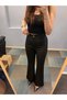 Women's High Waist Snap Button Spanish Leg Pants - 5