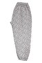 Women's Winter Mother Patterned Long Elastic Waist Combed Cotton Sleepwear Ankle Elastic