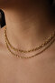 Steel 2-Piece Combination Singapore and Textured Coiled Chain Necklace Minimal Tarnish 45cm - 5