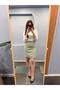 Product 36 Is the Size - Waist: 36cm. (Slim Waist) Women's Lined Winter High Waist Above-The-Knee Pencil Skirt - 4