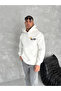 White Hooded Winter Sweatshirt - Three Thread