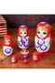 Handmade Decorative Matryoshka Doll Set – Special Series of 6 Luxury Wooden Production Elegant Stylish Gift Decor - 8