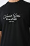 Unisex Crew Neck Printed Oversize T-Shirt - Black - 3