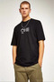 Black Unisex Printed Oversize T-Shirt - 2