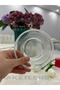 Handmade Elena 6 Pieces Glass Tea Plate (Elysi̇a Tea Bardak Compatible.) - 2
