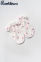5 Piece Newborn Bodysuit Set Hospital Release Ribbed Ecru Fabric with Red Hearts Boxed 100% Bombinoo - 4