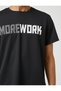 Sports T-Shirt Slogan Printed Crew Neck Breathable Fabric - 5