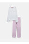 Crew Neck Women's Pajamas Set - W4Gb87Z8