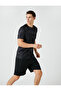 Sports T-Shirt with Abstract Print Detail Crew Neck