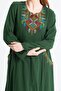 Long Sleeve Sile Cloth Embroidered Antique Long Dress Green Ysl - 3