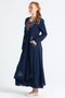 Long Sleeve Shile Cloth Embroidered Antique Long Hijab Authentic Dress Navy Blue Lcvt - 5