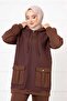 Hooded Quilted Double Set Brown - 2