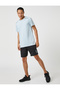 Sports T-Shirt Stripe Printed Crew Neck Breathable Fabric
