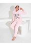 Meow Patterned Full Plush Girl's Pajamas Set