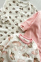 Cotton Pink Elephant Print 3-Piece Jumpsuit with Booties (Girl - Boy - Newborn) - 4