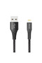 كابل USB إلى Lightning نايلون معتمد من MFI بطول 1.8 متر - أسود