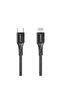 كابل USB-C إلى Lightning من النايلون معتمد من MFI بطول 1 متر - أسود
