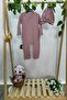 Motif Pattern Pocketed Woven Jumpsuit with Hat - 5