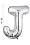 Foil Balloon Letter J Helium Balloon 36 Cm Silver Color - Letter J Balloon - Letter Foil Balloon - Letter J Balloon